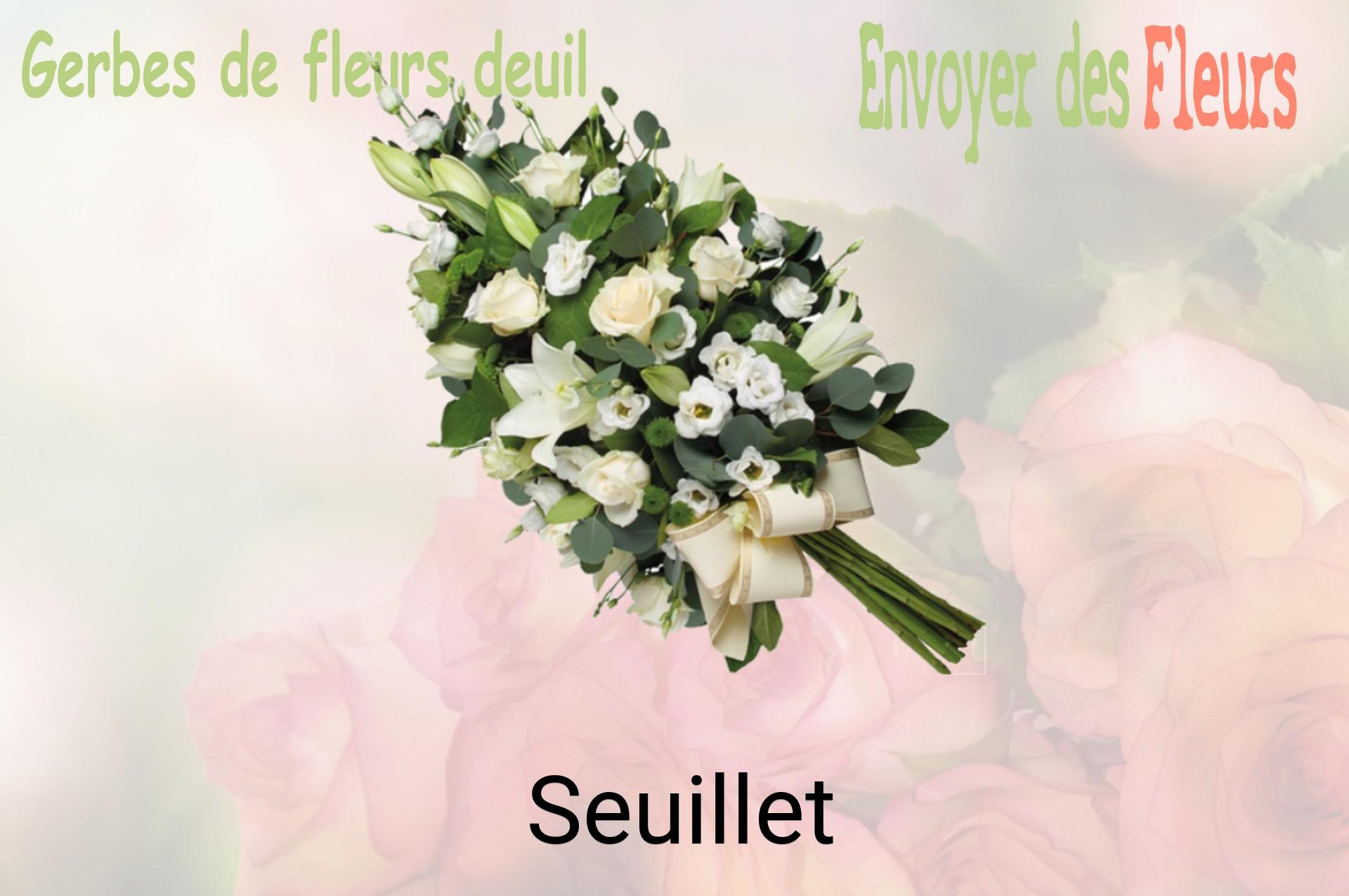 Gerbe de fleurs de deuil livrée à Seuillet